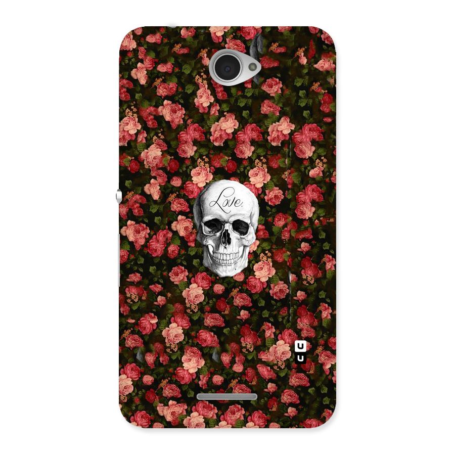 Floral Skull Love Back Case for Sony Xperia E4