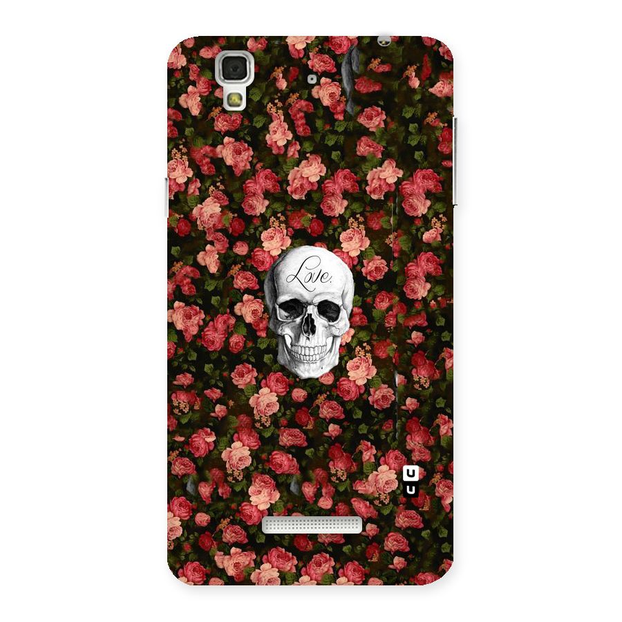 Floral Skull Love Back Case for YU Yureka Plus