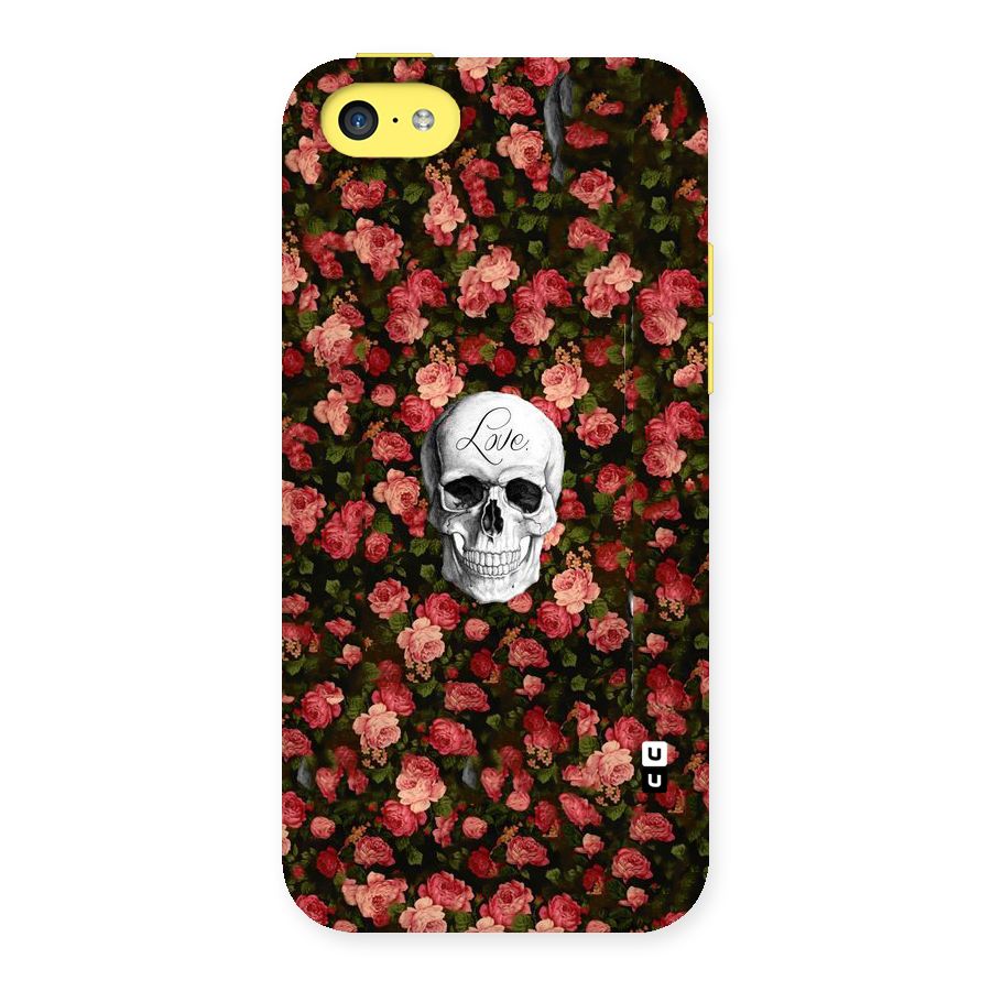 Floral Skull Love Back Case for iPhone 5C