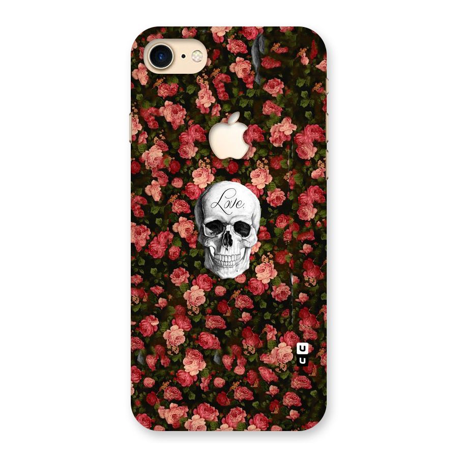 Floral Skull Love Back Case for iPhone 7 Apple Cut