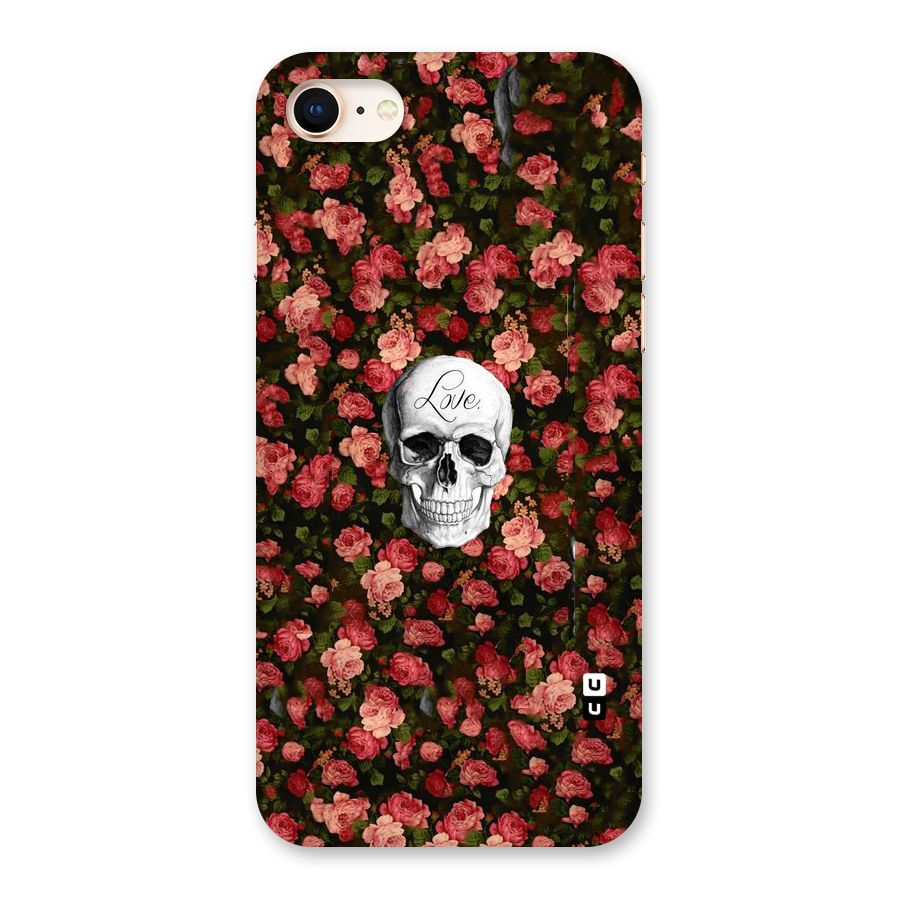 Floral Skull Love Back Case for iPhone 8