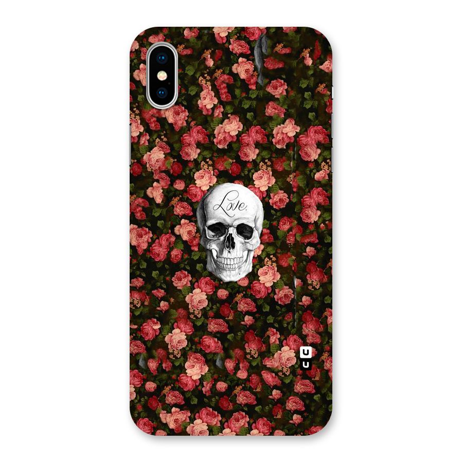 Floral Skull Love Back Case for iPhone XS