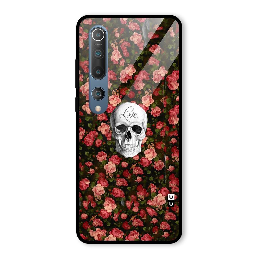 Floral Skull Love Glass Back Case for Mi 10