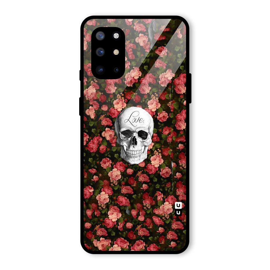 Floral Skull Love Glass Back Case for OnePlus 8T