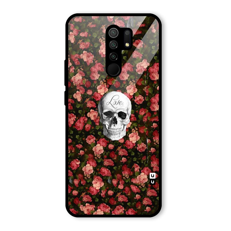 Floral Skull Love Glass Back Case for Poco M2