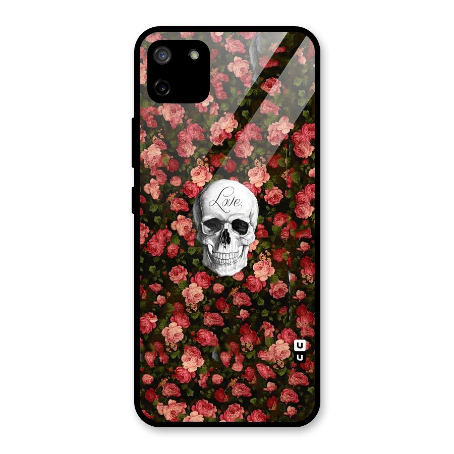 Floral Skull Love Glass Back Case for Realme C11