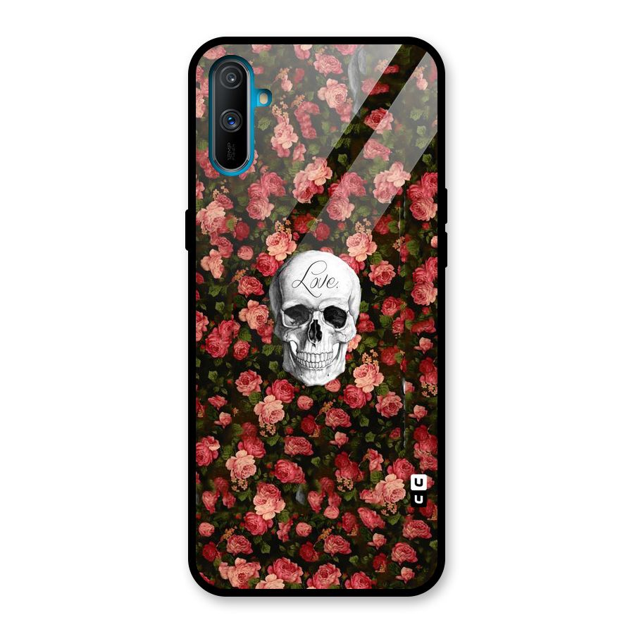 Floral Skull Love Glass Back Case for Realme C3
