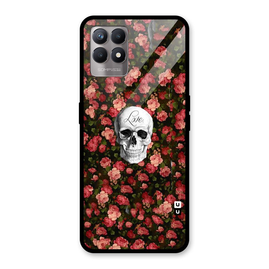 Floral Skull Love Glass Back Case for Realme Narzo 50