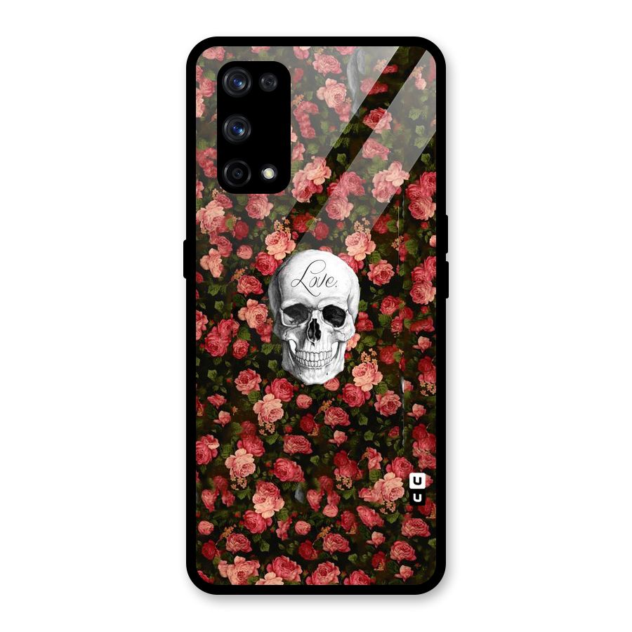 Floral Skull Love Glass Back Case for Realme X7 Pro