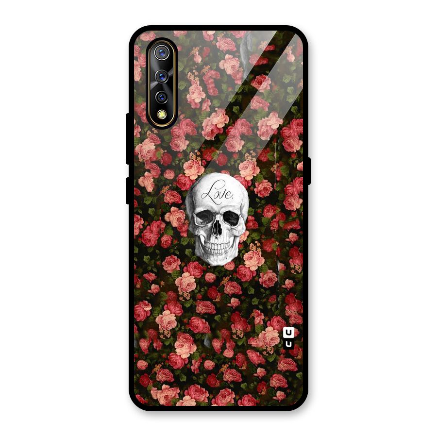 Floral Skull Love Glass Back Case for Vivo S1