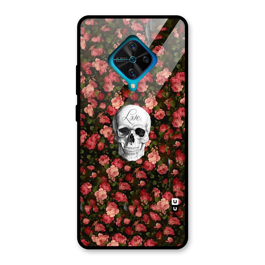 Floral Skull Love Glass Back Case for Vivo S1 Pro