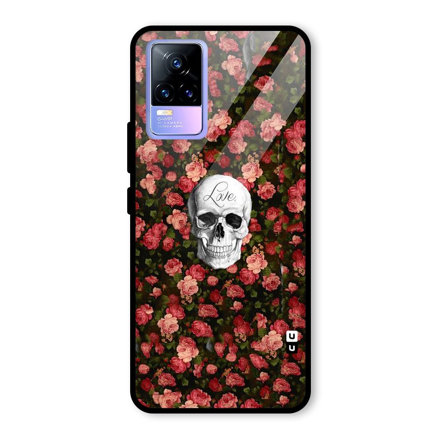 Floral Skull Love Glass Back Case for Vivo Y73