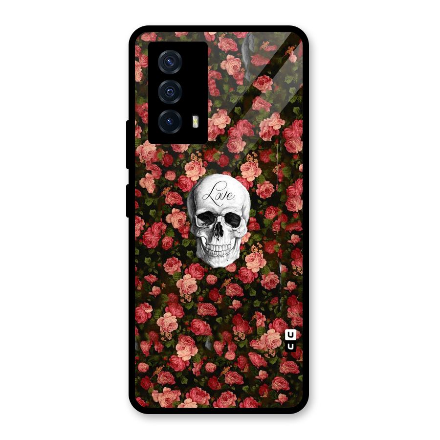 Floral Skull Love Glass Back Case for Vivo iQOO Z5