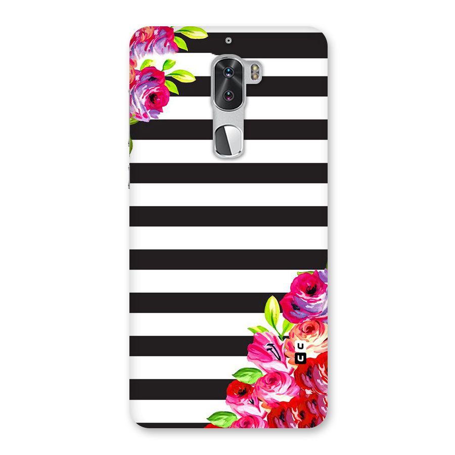 Floral Stripes Back Case for Coolpad Cool 1