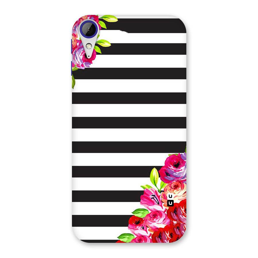 Floral Stripes Back Case for Desire 830