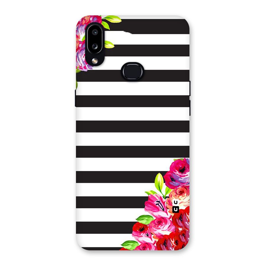 Floral Stripes Back Case for Galaxy A10s