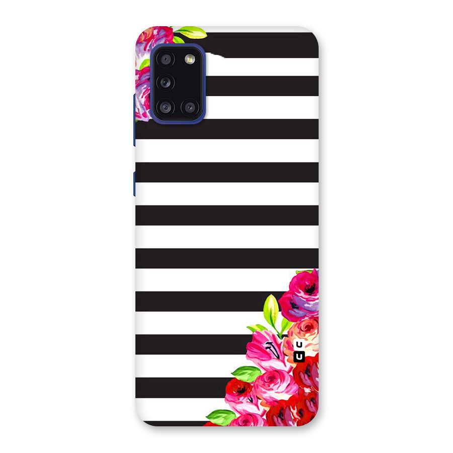 Floral Stripes Back Case for Galaxy A31