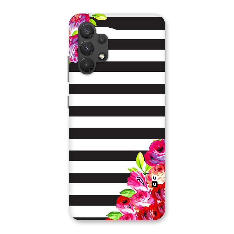 Floral Stripes Back Case for Galaxy A32