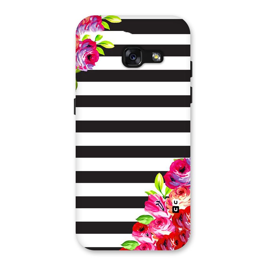 Floral Stripes Back Case for Galaxy A3 (2017)