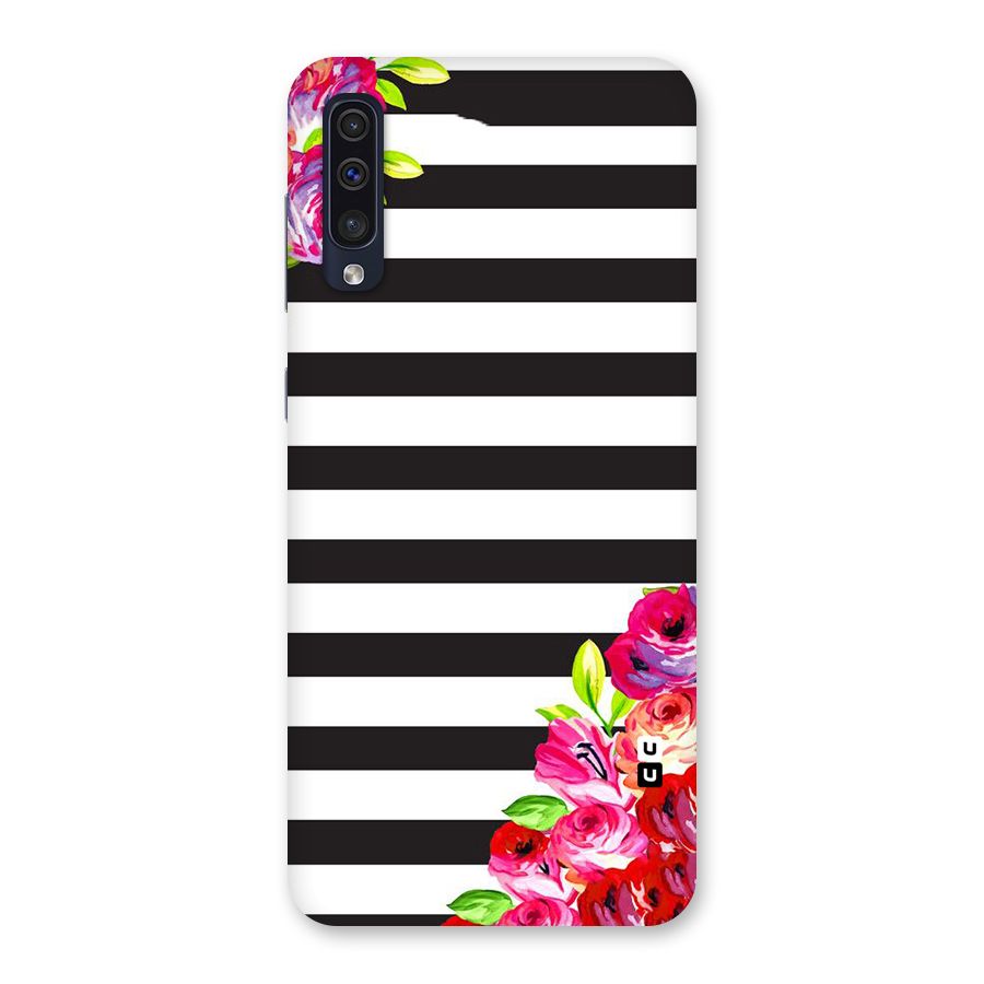 Floral Stripes Back Case for Galaxy A50