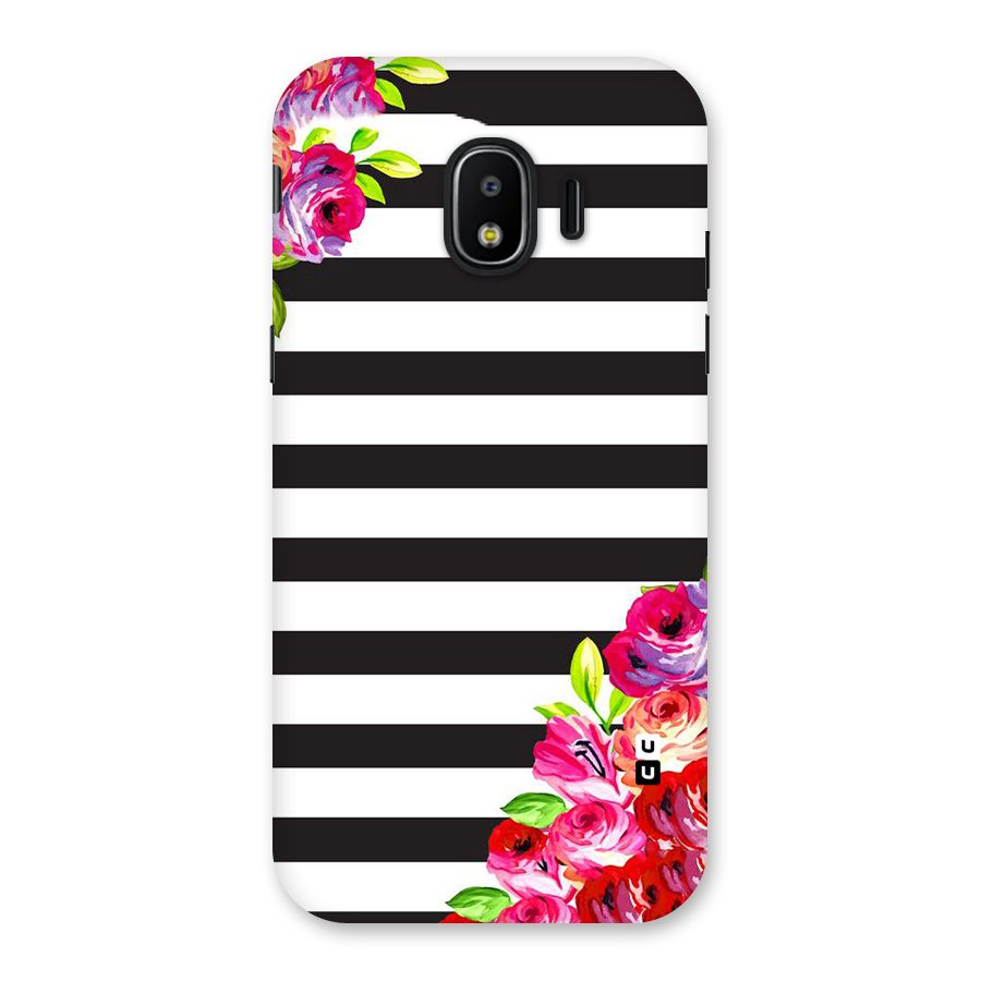 Floral Stripes Back Case for Galaxy J2 Pro 2018