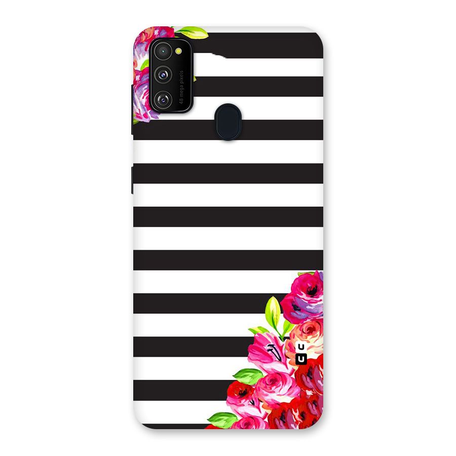 Floral Stripes Back Case for Galaxy M30s