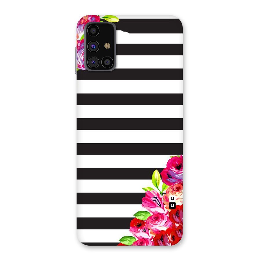 Floral Stripes Back Case for Galaxy M31s