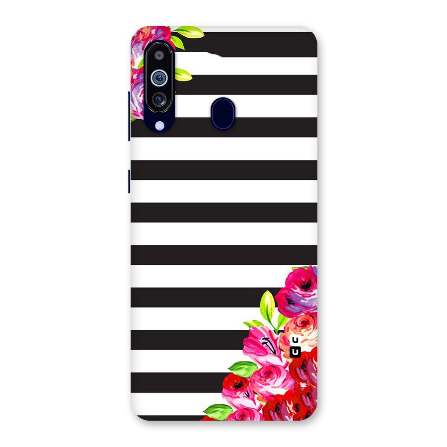 Floral Stripes Back Case for Galaxy M40