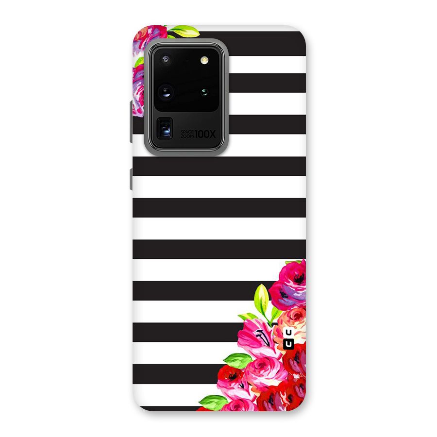 Floral Stripes Back Case for Galaxy S20 Ultra