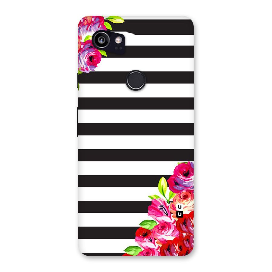 Floral Stripes Back Case for Google Pixel 2 XL