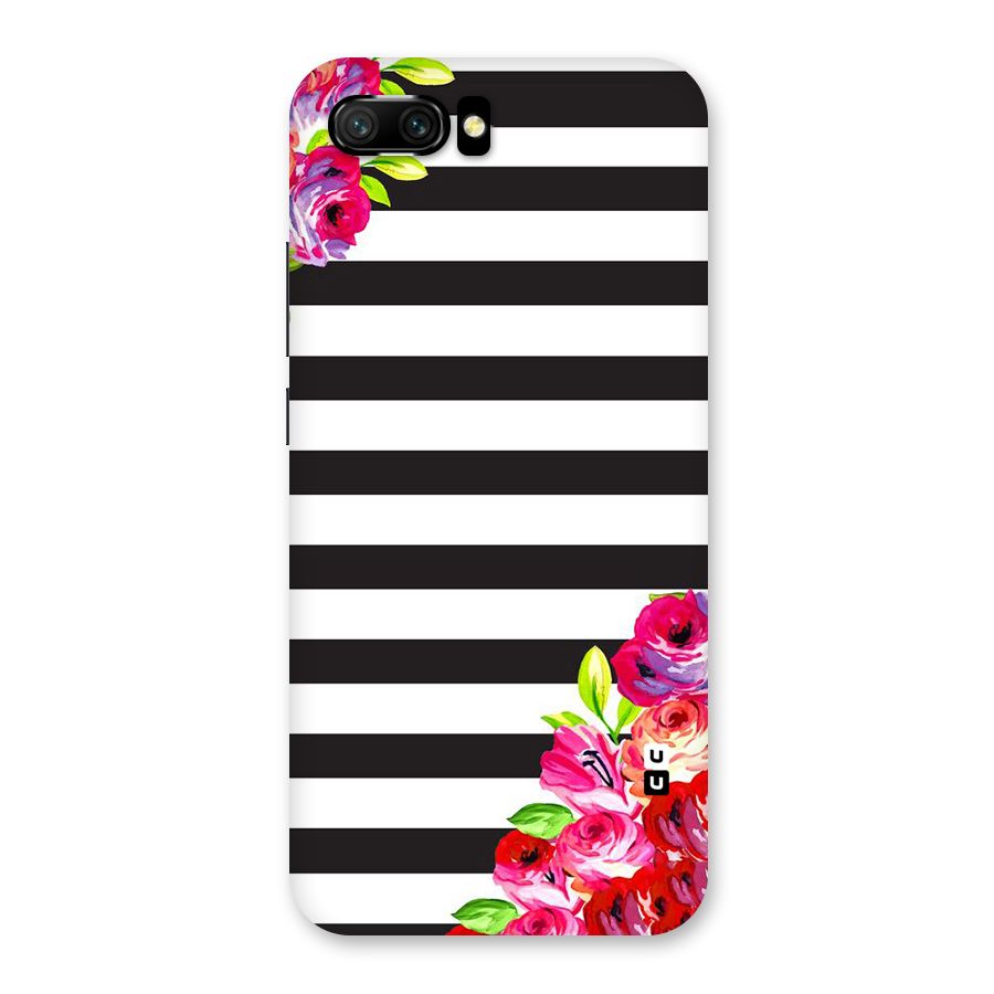 Floral Stripes Back Case for Honor 10