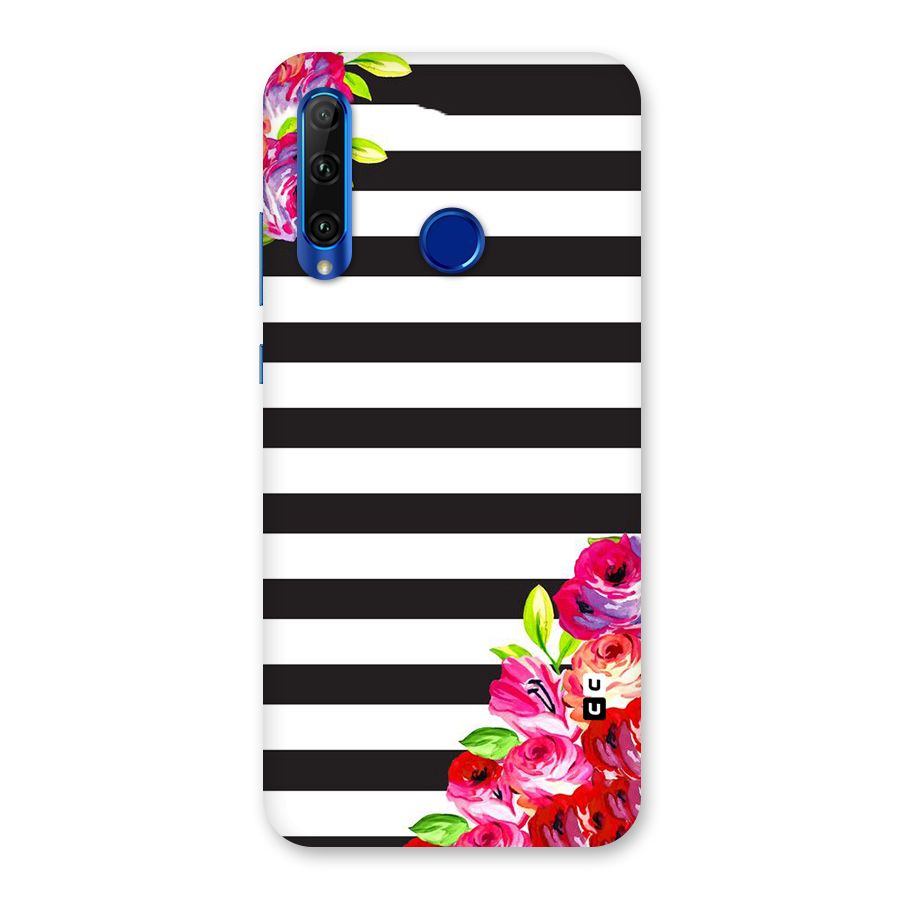 Floral Stripes Back Case for Honor 20i