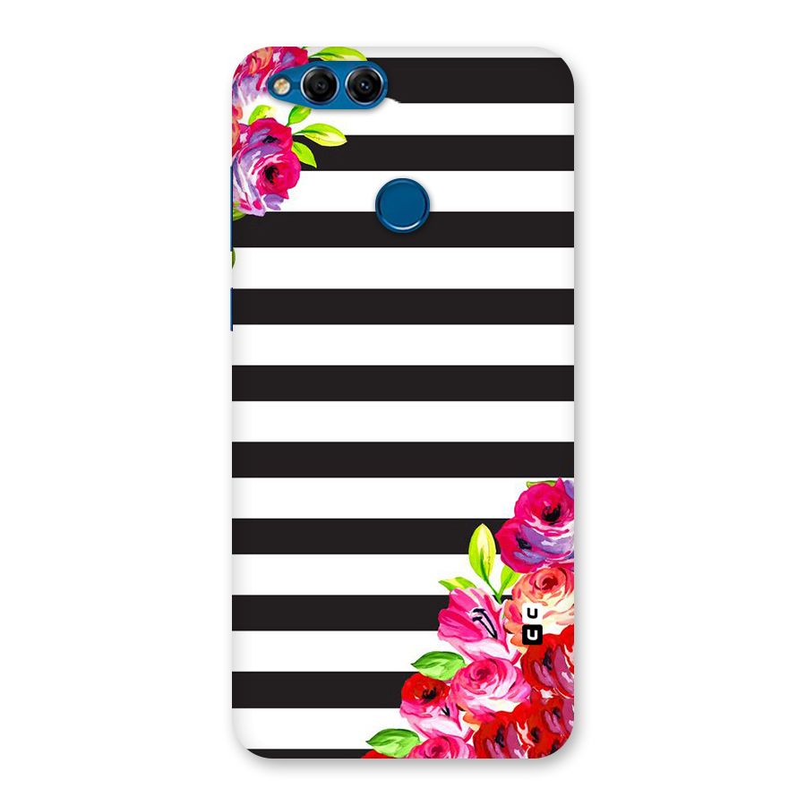 Floral Stripes Back Case for Honor 7X