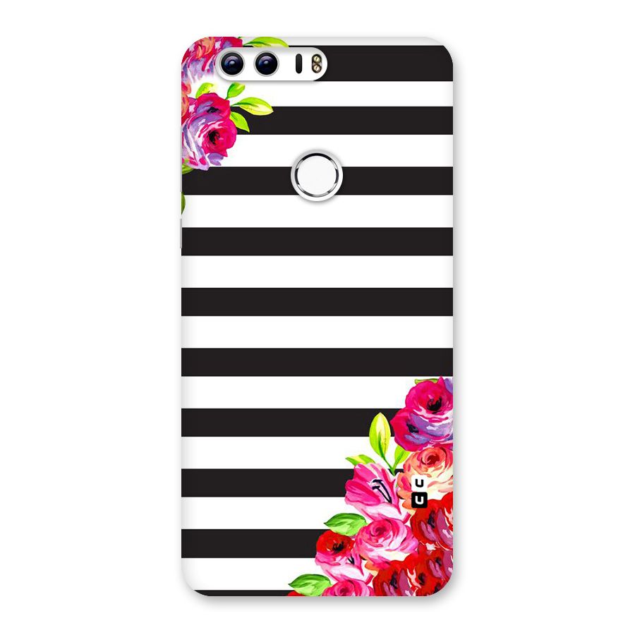 Floral Stripes Back Case for Honor 8
