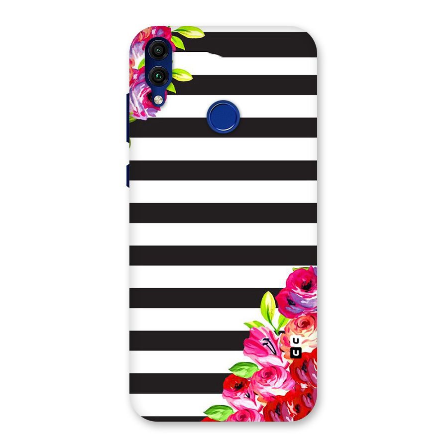 Floral Stripes Back Case for Honor 8C