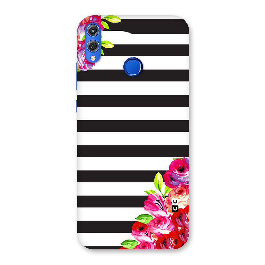 Floral Stripes Back Case for Honor 8X