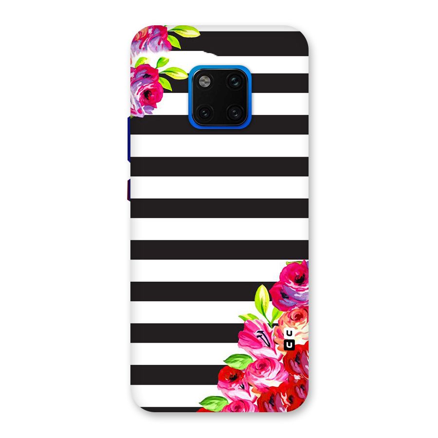 Floral Stripes Back Case for Huawei Mate 20 Pro