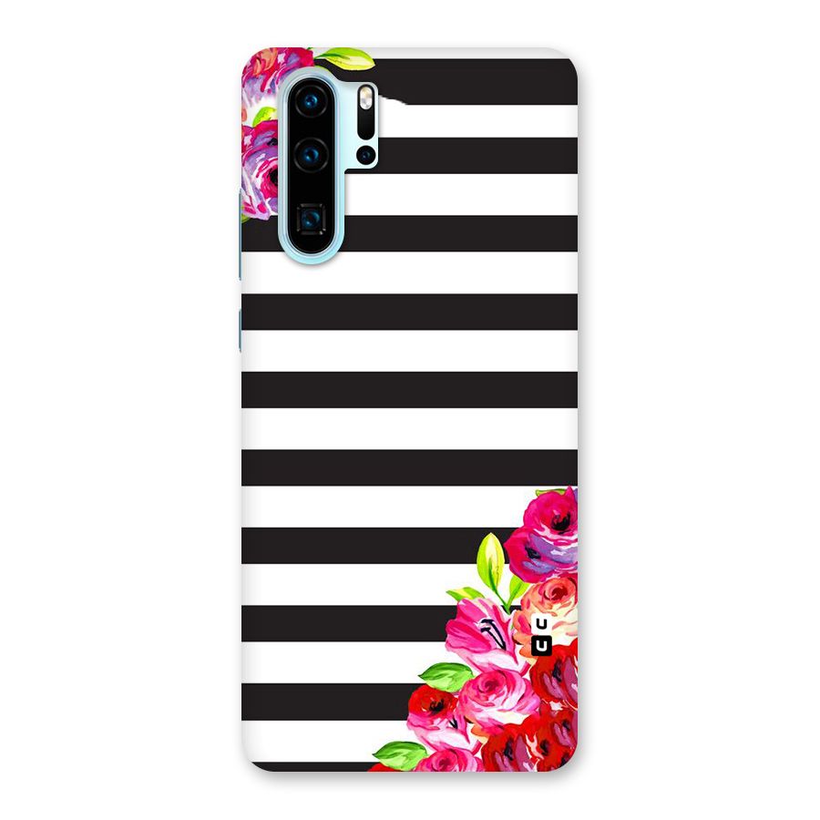 Floral Stripes Back Case for Huawei P30 Pro