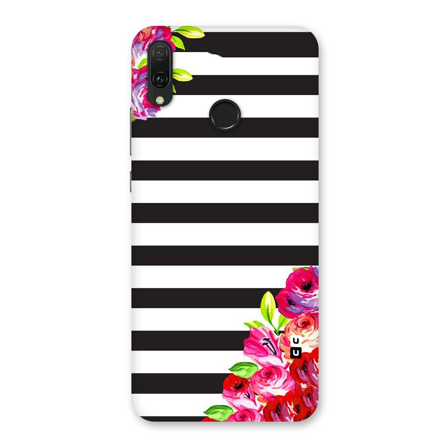 Floral Stripes Back Case for Huawei Y9 (2019)
