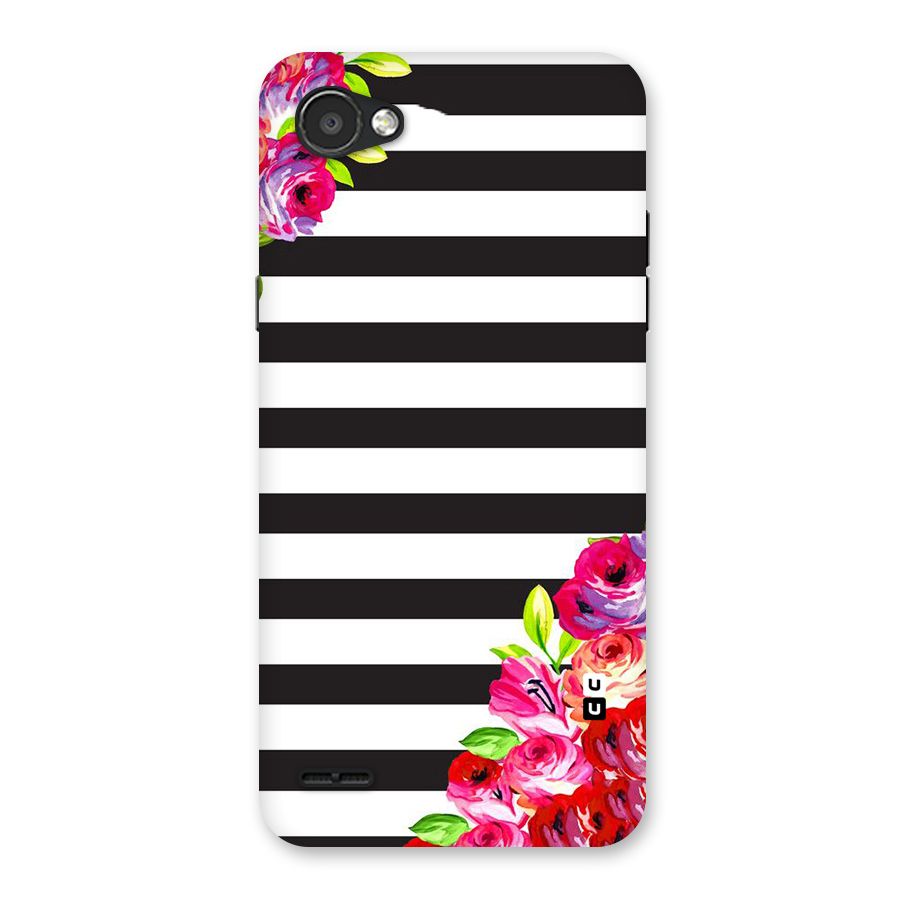Floral Stripes Back Case for LG Q6