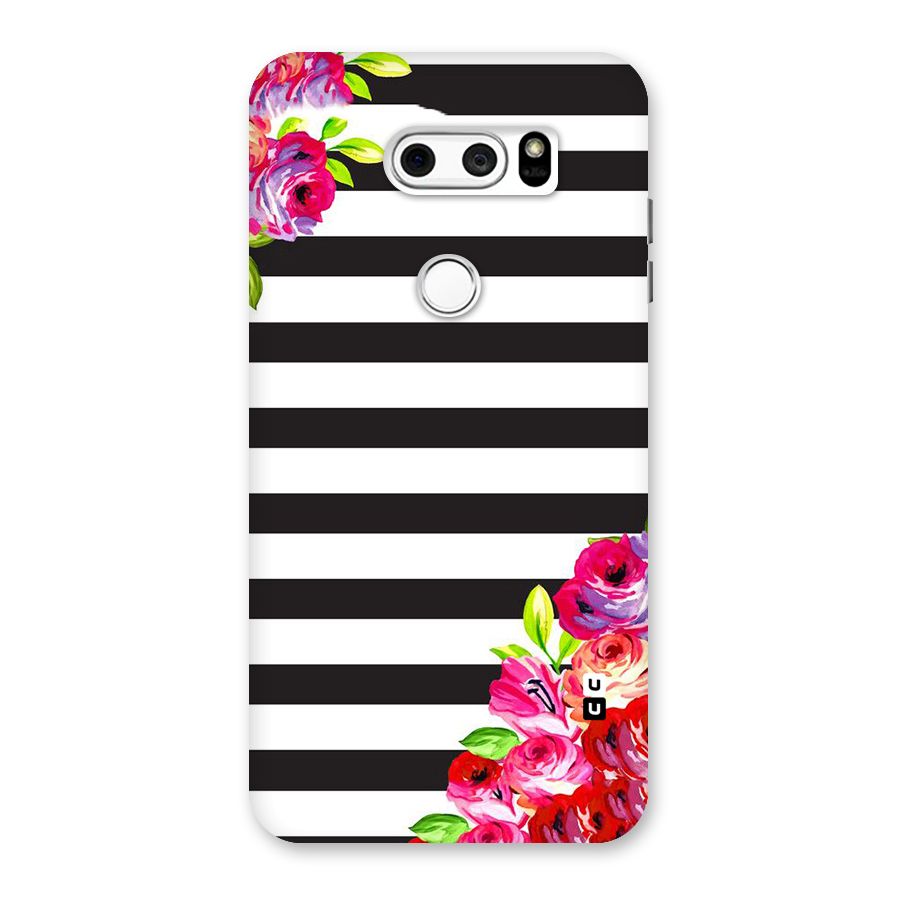 Floral Stripes Back Case for LG V30