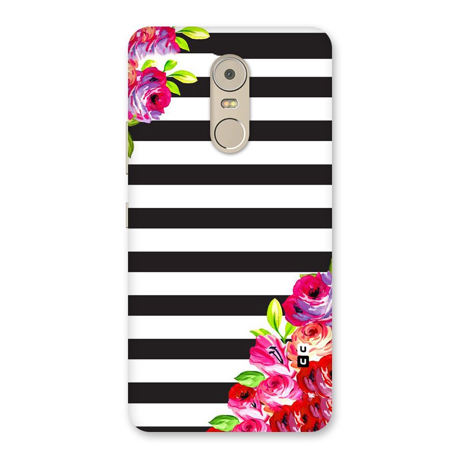 Floral Stripes Back Case for Lenovo K6 Note