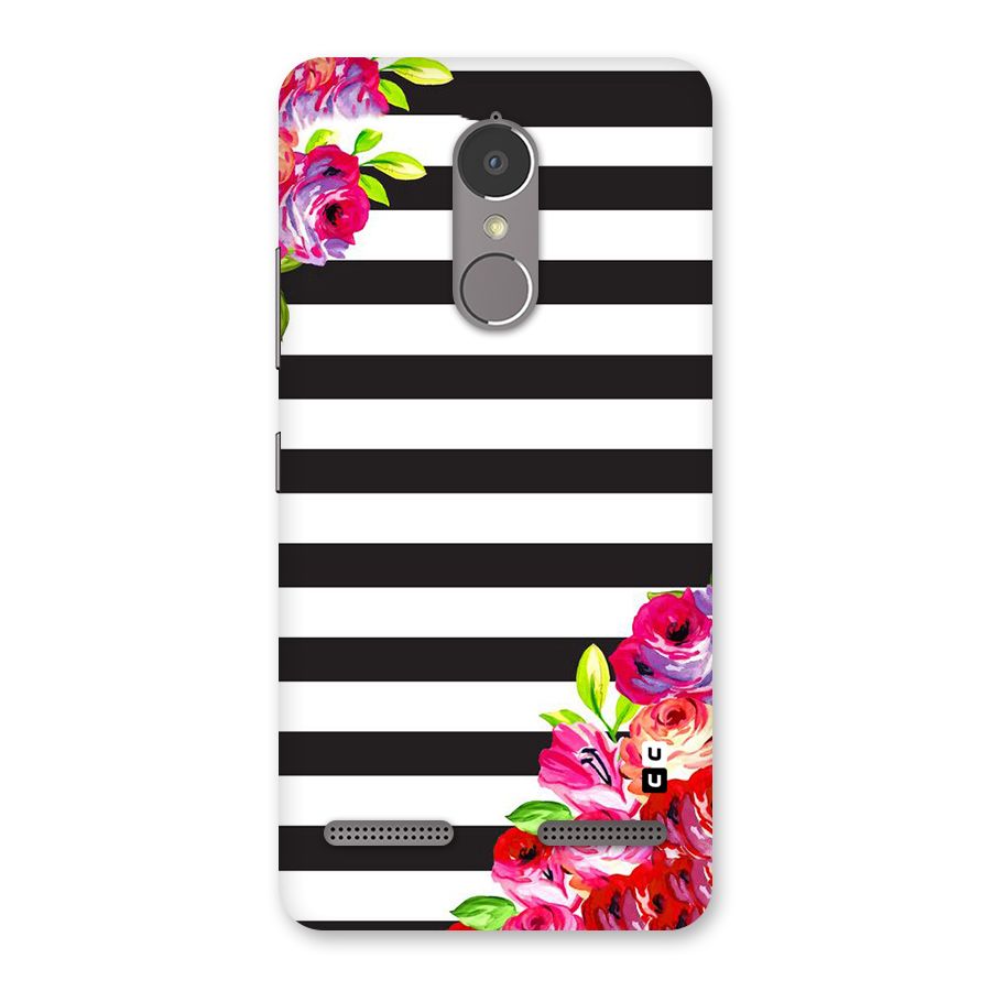 Floral Stripes Back Case for Lenovo K6 Power