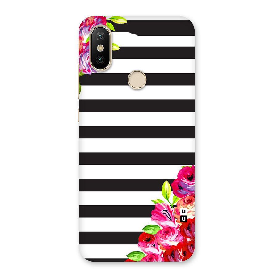 Floral Stripes Back Case for Mi A2