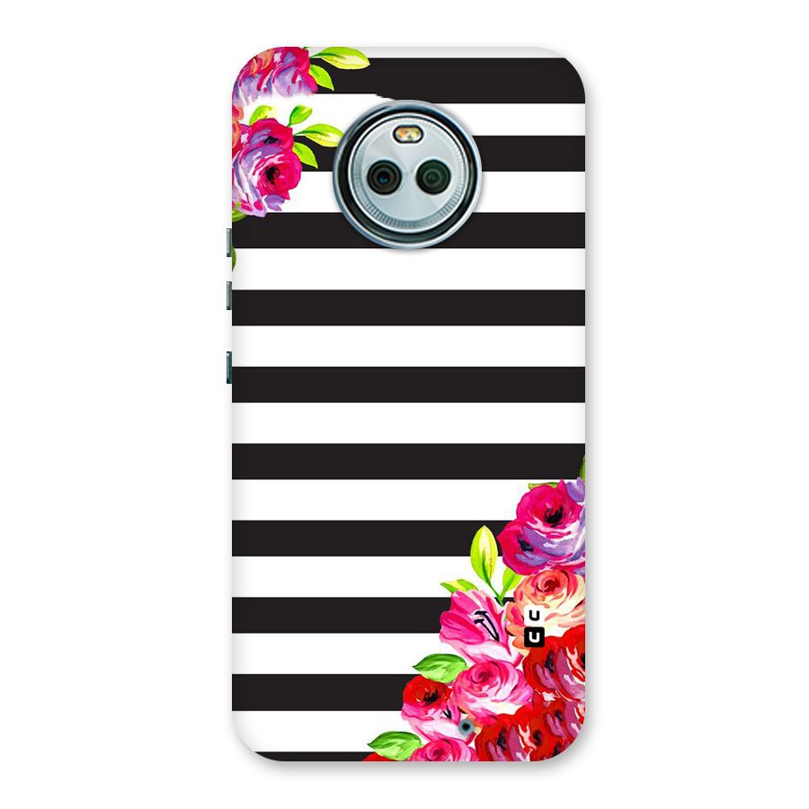 Floral Stripes Back Case for Moto X4