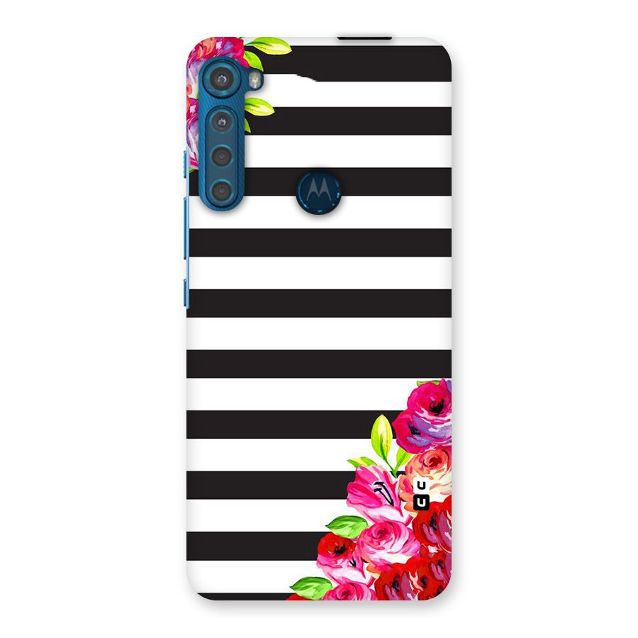 Floral Stripes Back Case for Motorola One Fusion Plus
