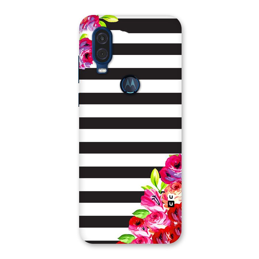 Floral Stripes Back Case for Motorola One Vision