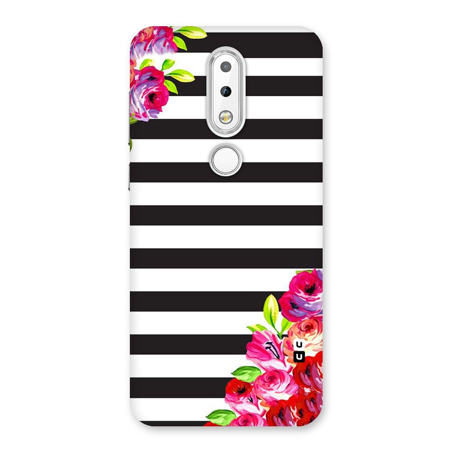 Floral Stripes Back Case for Nokia 6.1 Plus