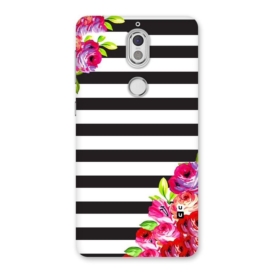 Floral Stripes Back Case for Nokia 7