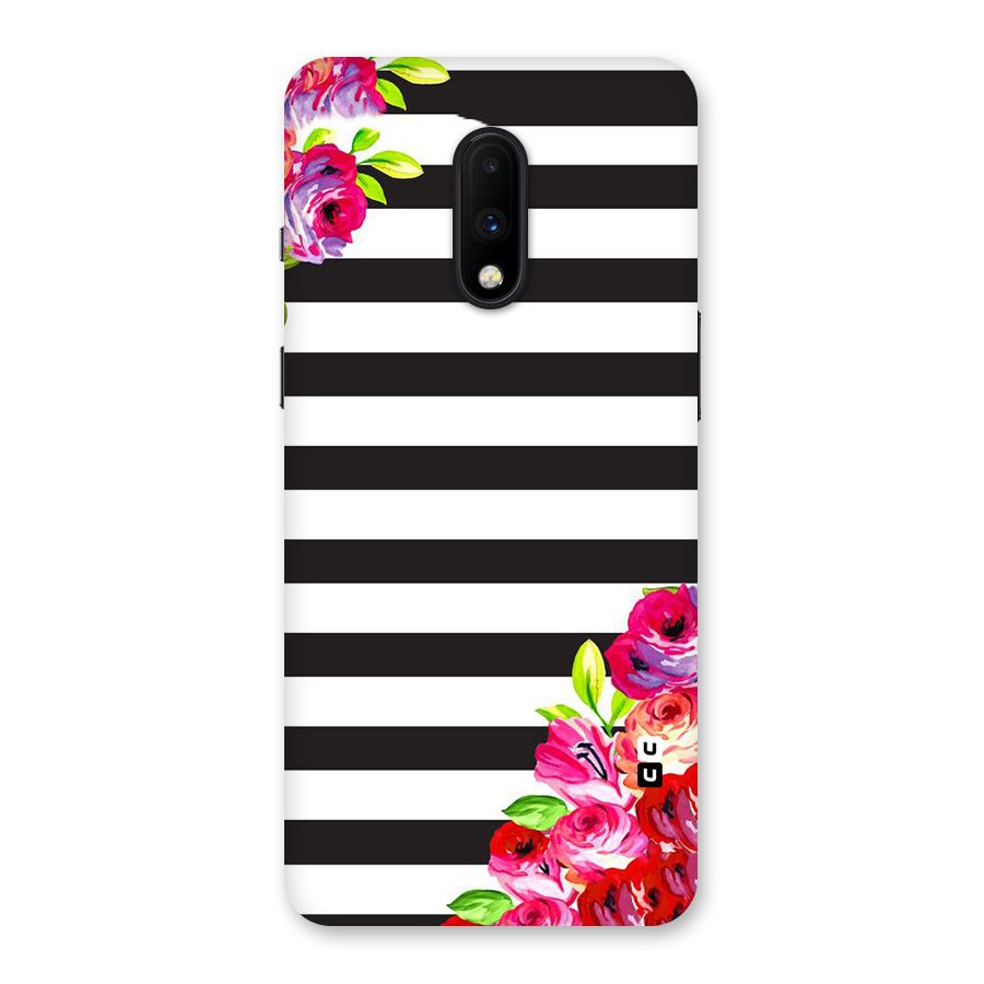 Floral Stripes Back Case for OnePlus 7